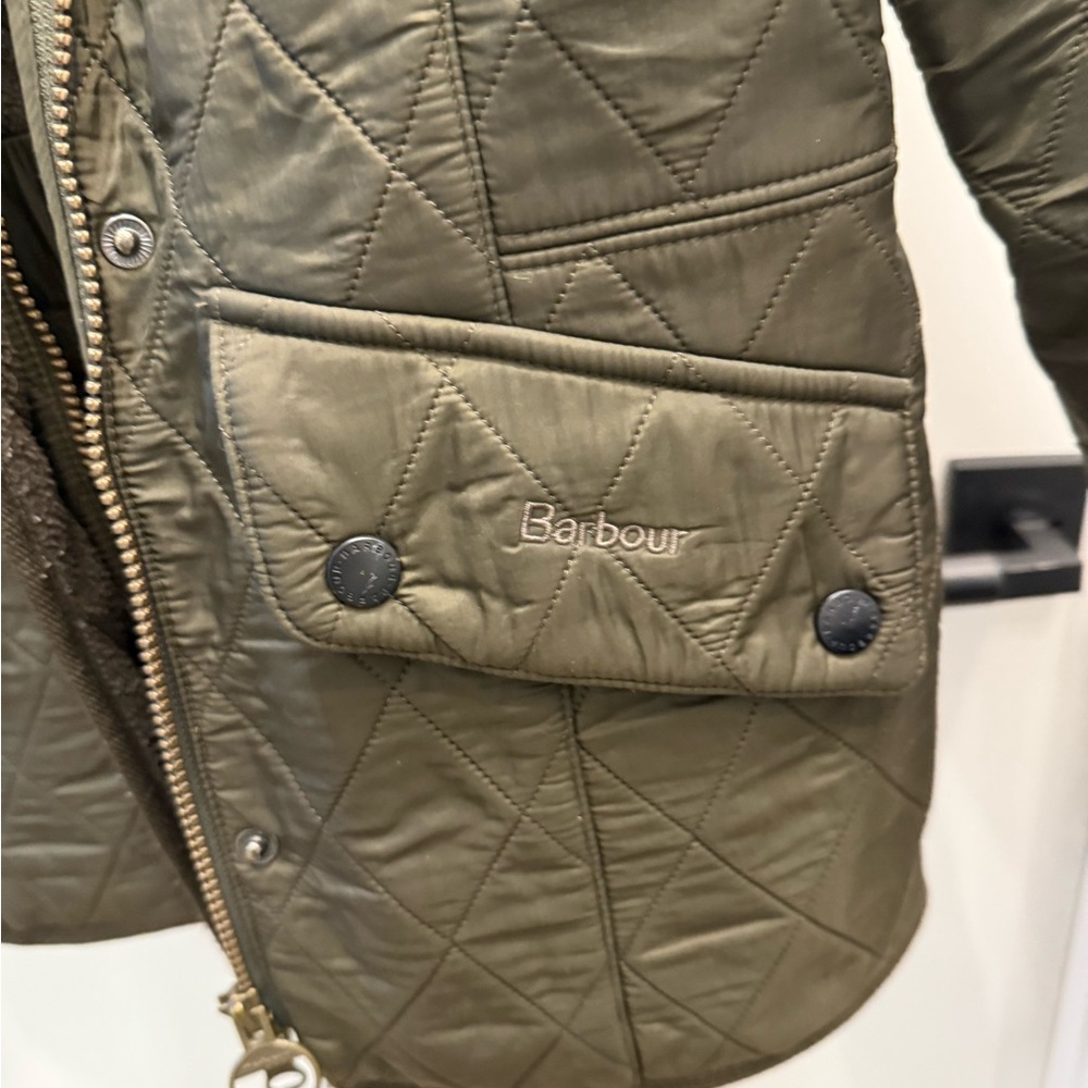 Barbour Classic Quilted Olive Jacket - Picture 2 of 5